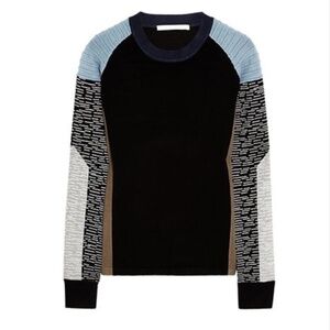 JONATHAN SIMKHAI Light and Dark Blue Apres-Ski Sweater - Size M